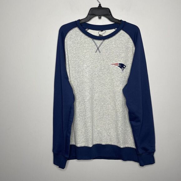 NEW ENGLAND PATRIOTS Mens NFL Pullover Crew Neck Sweatshirt NEW Cotton Large L - Picture 1 of 7